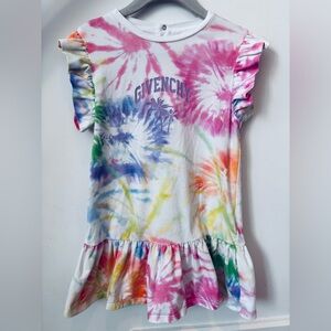 Givenchy Multicolor Tie-Dye Ruffle Dress 3T